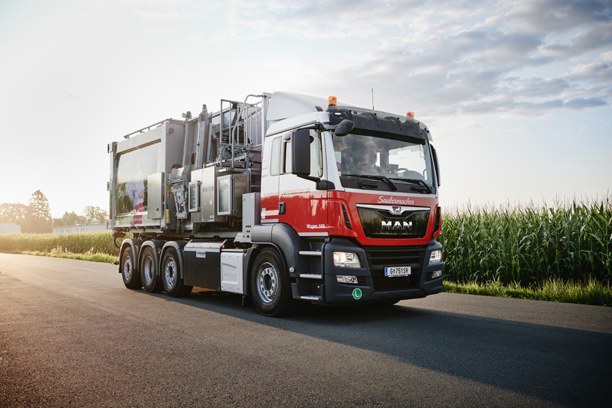 Fahrzeug des Unternehmens Saubermacher